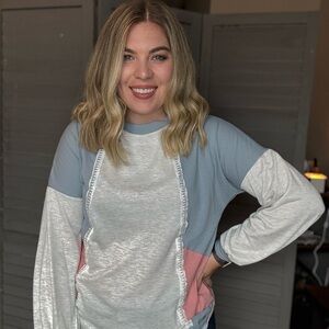 Colorblock Long Sleeve Top